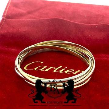 Cartier 7 Band Trinity Bangle Tricolor 18 Karaat Armband 19 beschikbaar voor biedingen
