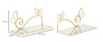 BEDKAST ZIJKANT VLINDER SET 2 STUKS CM 41,5X18X21, Ophalen of Verzenden, Nieuw