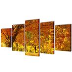 vidaXL Canvas muurdruk print set esdoorn 200 x 100 cm, Verzenden, Nieuw