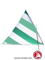 Ventoz Sunfish zeil - Groen,Wit, Turquoise, Watersport en Boten, Nieuw, Minder dan 15 m², Grootzeil, 3 tot 6 meter