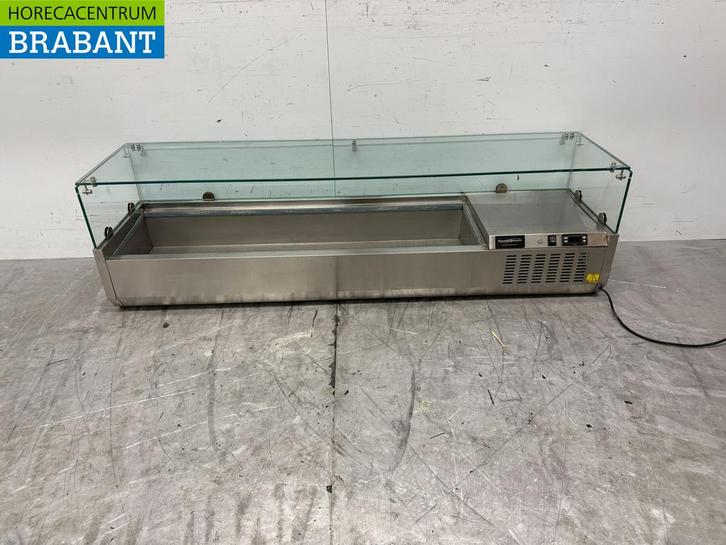 RVS Opzetvitrine Opzet koelvitrine saladière 7 x 1/3 GN 160, Zakelijke goederen, Horeca | Keukenapparatuur, Gebruikt, Ophalen of Verzenden