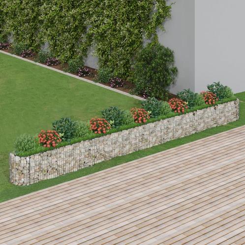 vidaXL Gabion plantenbak verhoogd 610x50x50 cm, Tuin en Terras, Bloembakken en Plantenbakken, 100 cm of meer, Nieuw, Metaal, 30 tot 60 cm