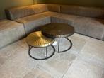 Sunray Salontafel Set (2 stuks) – Showroommodel NU €199,-, Ophalen, 50 tot 100 cm, Luxe, Rond