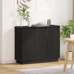 vidaXL Zwart Eiken Sideboard met LED, 90x32x75 cm, Gemaakt, Huis en Inrichting, Minder dan 45 cm, Verzenden, Nieuw, 70 cm of meer