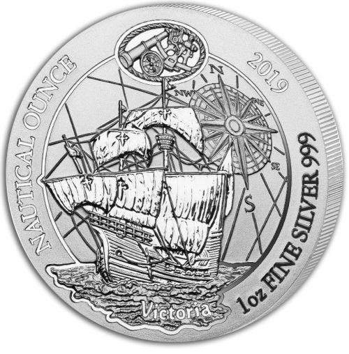 Rwanda / Ruanda Nautical Victoria 1 oz 2019 (folie), Postzegels en Munten, Munten | Afrika, Losse munt, Zilver, Overige landen