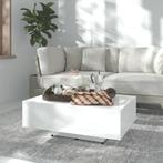 vidaXL Salontafel 85x55x31 cm bewerkt hout hoogglans wit, Huis en Inrichting, Tafels | Salontafels, 50 tot 100 cm, Verzenden, Nieuw