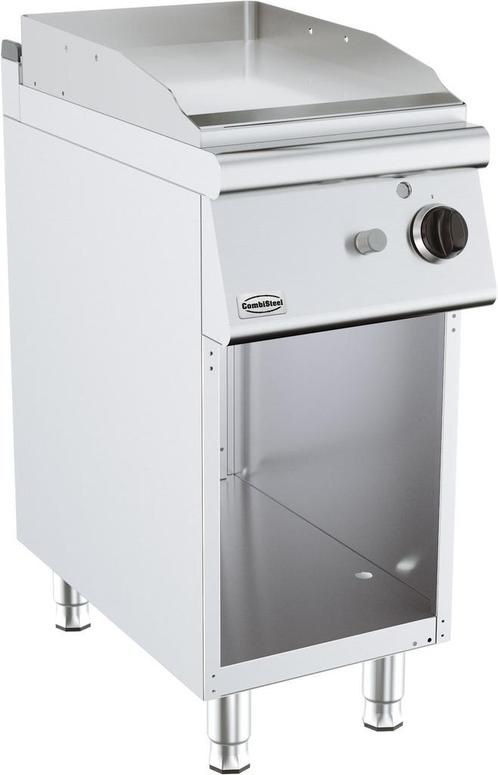 Combisteel Gas Bakplaat | Chroom | Open Onderstel | Glad | 4, Zakelijke goederen, Horeca | Keukenapparatuur, Nieuw in verpakking