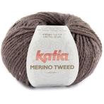 Katia Merino Tweed - 316 aubergine - Merinogaren, Hobby en Vrije tijd, Breien en Haken, Ophalen of Verzenden, Nieuw