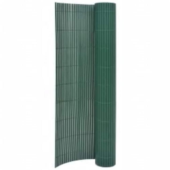 vidaXL Tuinafscheiding dubbelzijdig 110x400 cm groen, Tuin en Terras, Schuttingen, Nieuw, Kunststof, 1 tot 2 meter, Verzenden