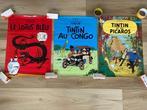 Tintin - 3 Affiche / Le Lotus Bleu, Kuifje in Congo, Kuifje, Boeken, Nieuw