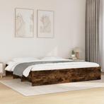 vidaXL Bedframe zonder matras hout gerookt eikenkleurig, Huis en Inrichting, Eenpersoons, Bruin, Verzenden, Nieuw