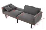 Extendable Sofa Bed – Velvet Fabric, Multifunctional Design, Verzenden, Nieuw