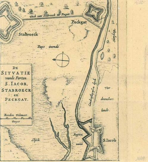 Stadsplattegrond van Stabroek, Antiek en Kunst, Kunst | Etsen en Gravures