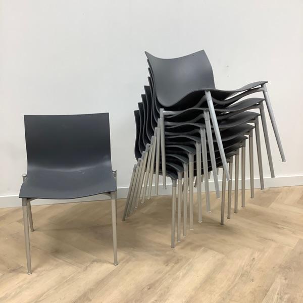 Design stoel Driade Aleph, stapelstoel, antraciet - grijs, Huis en Inrichting, Stoelen, Eén, Zwart, Gebruikt, Stof, Ophalen of Verzenden