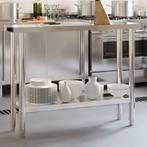 vidaXL Keukenwerktafel 110x30x85 cm roestvrij staal, Zakelijke goederen, Horeca | Overige, Verzenden