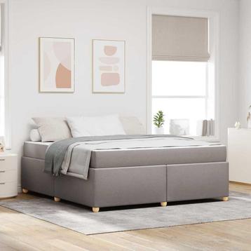 vidaXL Bedframe met matras Taupe 180 x 200 cm Stof beschikbaar voor biedingen