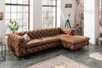 Chesterfield hoekbank MODERN BAROK 275cm antiek bruin 3-zits, Huis en Inrichting, Banken | Complete zithoeken, Nieuw, Ophalen of Verzenden