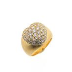 18 Krt. Gouden ring met diamanten | ca. 1,60 ct. (massief), Gebruikt, Overige kleuren, Ophalen of Verzenden, 17 tot 18