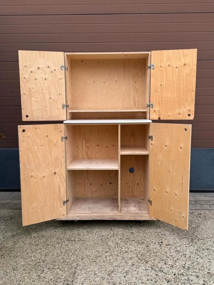 Computerkast voor werkplaats en magazijn met wielen (Huis), Huis en Inrichting, Kasten | Computermeubels, Nieuw, Verzenden