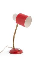 Vintage Bureau Lamp, Vintage Burolamp, Rode Buro Lampen, Huis en Inrichting, Lampen | Tafellampen, Ophalen of Verzenden, Gebruikt