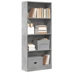 vidaXL Boekenkast 60x24x143 cm bewerkt hout betongrijs, Verzenden, Nieuw, Overige houtsoorten