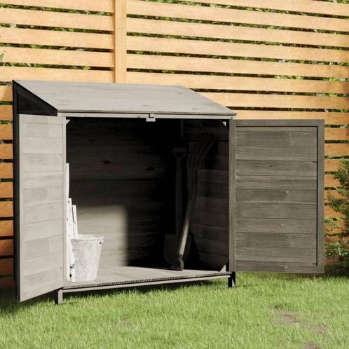 Tuinschuur 102x52x112 cm massief vurenhout antracietkleurig, Tuin en Terras, Tuinhuizen, Nieuw, Verzenden