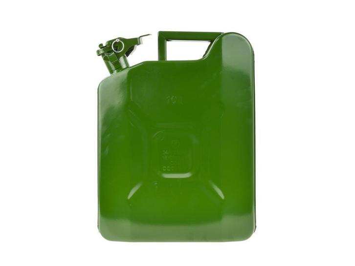 Stalen Jerrycan - 10 Liter - Vloeistoftank - Benzinekan - Vl, Auto diversen, Overige Auto diversen, Ophalen of Verzenden