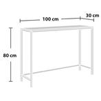 [en.casa] Console tafel Kronoby 80x100x30 cm zwart mat en ei, Huis en Inrichting, Tafels | Sidetables, Verzenden, Nieuw