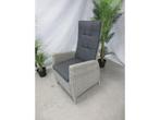 Te Velde Ross gasveer verstelbare tuinstoel misty grey, Tuin en Terras, Tuinsets en Loungesets, Nieuw, Wicker, Stoel