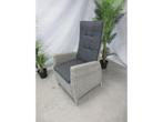 Te Velde Ross gasveer verstelbare tuinstoel misty grey, Tuin en Terras, Wicker, Nieuw, Stoel