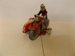 Huki - Motorcycle met zijspan K-1021 - Opwindbaar blikken, Antiek en Kunst, Antiek | Speelgoed