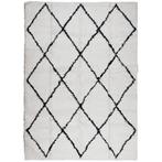 Hoogpolig Vloerkleed 200x280 Creme/Zwart | PAMPLONA | OP..., Ophalen of Verzenden, 200 cm of meer, Rechthoekig, Nieuw