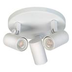 Opbouwspot Piccolo Wit Metaal Rond GU10 3-voudig  17cm, Nieuw, Ophalen of Verzenden, Led