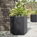 vidaXL Plantenbakken 2 st zeshoek 46x40x45 cm staal zwart, Verzenden, Nieuw, Metaal