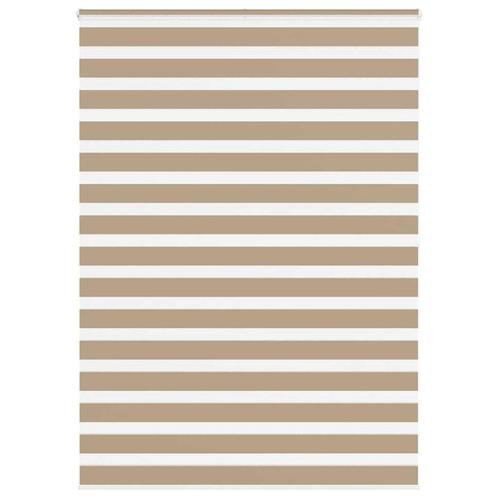 vidaXL Zebra Blind 165x200 cm stofbreedte 160,9 cm polyester, Huis en Inrichting, Stoffering | Gordijnen en Lamellen, Bruin, Nieuw