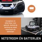 Draagbare radio - Boombox - CD Speler - Zilver - Lenco - SCD, Audio, Tv en Foto, Luidsprekers, Verzenden, Zo goed als nieuw