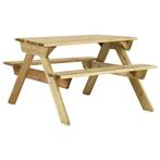 vidaXL Picknicktafel met banken 110x123x73 cm geïmpregneerd, Verzenden, Nieuw