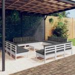 vidaXL 13-delige Loungeset met antracietkleurige kussens, Tuin en Terras, Tuinsets en Loungesets, Verzenden, Nieuw, Loungeset