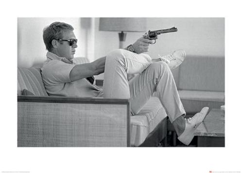 Kunstdruk Time Life Steve Mcqueen Takes Aim 51x69cm, Huis en Inrichting, Woonaccessoires | Schilderijen, Tekeningen en Foto's