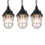 Set van 3 industriele hanglampen zwart - Cabin, Nieuw, Overige materialen, Industrieel, 75 cm of meer