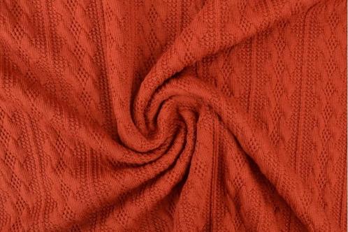10 meter jacquard gebreide kabelstof - Koper, Hobby en Vrije tijd, Stoffen en Lappen, 120 cm of meer, 200 cm of meer, Overige kleuren