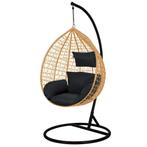 Design Hangstoel met Zwarte Standaard - Maximaal 150 kg B..., Huis en Inrichting, Stoelen, Ophalen of Verzenden, Nieuw