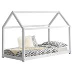Kinderbed houten bed huisbed grenen 90x200 cm wit, Nieuw, Verzenden