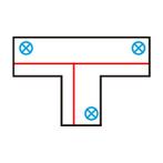 T-koppelstuk, links B, voor 3-fase rail, Zakelijke goederen, Kantoor en Winkelinrichting | Kantoorartikelen, Ophalen of Verzenden