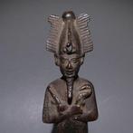 Oud-Egyptisch Brons Osiris God Sculptuur. 13,2 H. Late, Verzamelen