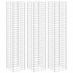 vidaXL Schanskorf plantenbakken 3 st verhoogd 30x30x150 cm, Tuin en Terras, Verzenden, Minder dan 60 cm, Nieuw, Metaal