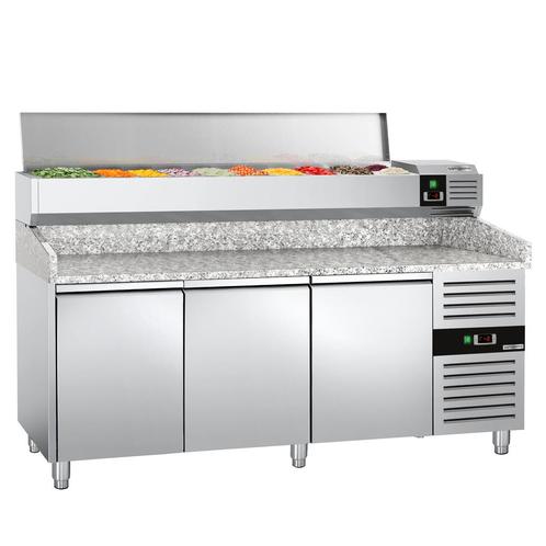 GGM Gastro | Pizza koelwerkbank PREMIUM - 2000x800mm - met 3, Zakelijke goederen, Horeca | Meubilair en Inrichting, Verzenden