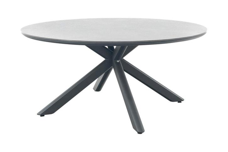 Marena ronde tuintafel Ø158 cm. - Licht grijs, Tuin en Terras, Tuintafels, Nieuw, Overige materialen, Rond, Verzenden