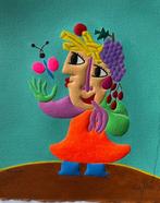 Juan García Ripollés (1932) - Chica con frutas, Antiek en Kunst