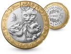 Officiële Franse € 5,- herdenkingsmunt “De kat”, Verzenden